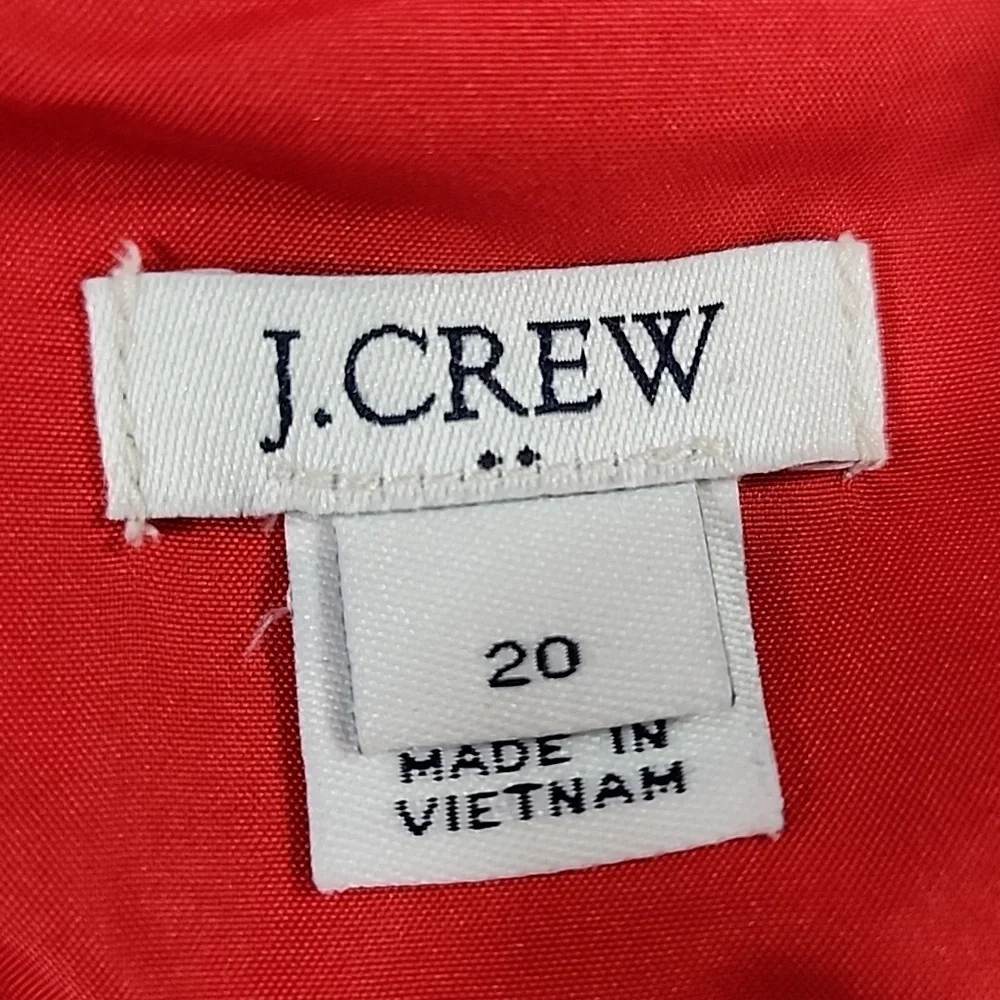 J.CREW  Red V Neck Sleeveless Sheath Dress Plus Size‎ 20
